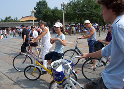Cycling around Forbidden City