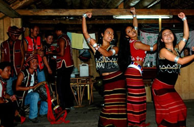 dancing of the Wa Nationality in Chinese Ethnic Cultural Park