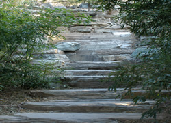 rocks and steps leading to the Jingshan Hill