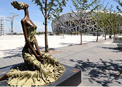 sculptures in the Beijing Olympic Green