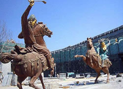 sculptures in Beijing Olympic Green 