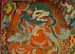 tibetan sculptures in the Yonghe Lamasery 