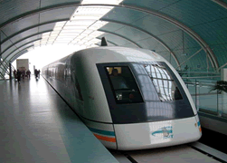 Shanghai Maglev Train from the Airport to Downtown