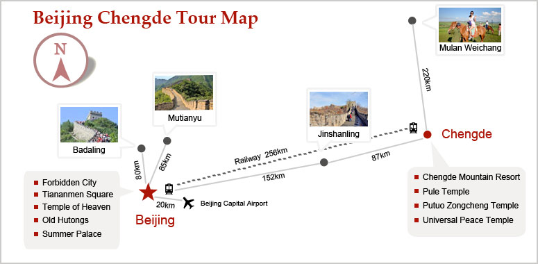 Beijing Chengde Tour Map