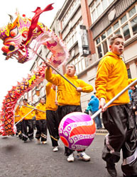Chinese New Year Dragon Dancing