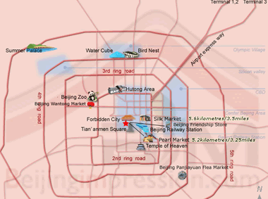 location map of Hongqiao Market 