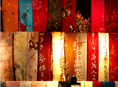 Silks in Hongqiao Market 