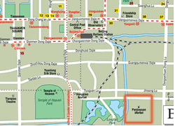 Location Map of Panjiayuan Market