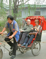 Senior Traveler in Beijing Old Hutong