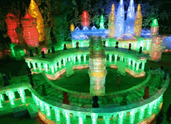 Ice Lantern Festival in Longqing Gorge
