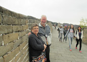 Mr. and Mrs. Bob Sobey OAM are visiting the Great Wall in Beijing.