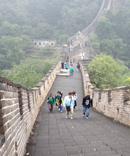 Norman is visiting Beijing Great Wall.