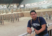 Gabriel are visiting Xian Terracotta Warriors and Horses.