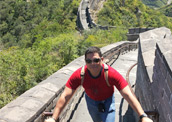 Gabriel are on the Beijing Great Wall.