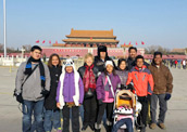 Joy N Whipps family and other two families are visiting the Tiananmen Square.