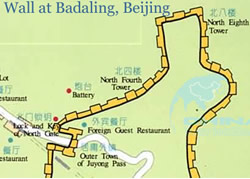 Badaling Great Wall Map 