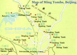 Location Map of Ming Tombs 
