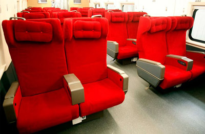 The First-class Seats of China High-speed Train