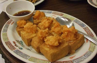Fried Tofu with Shrimp