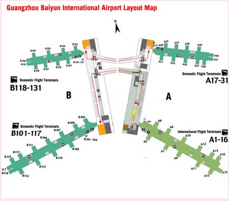 Guangzhou Airport Terminal Map