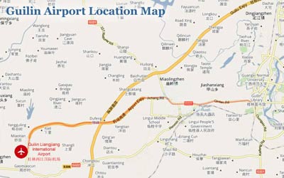 Guilin Airport Location Map