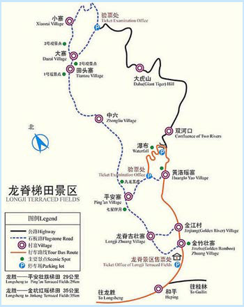 Longji Terraced Fields Map