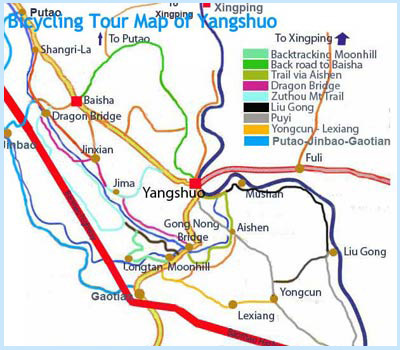 Yangshuo Cycling Map