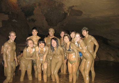 Mud Bathe in Longmen Water Cave