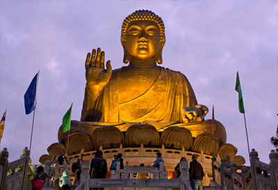 The Big Bronze Buddha in Lantau Island