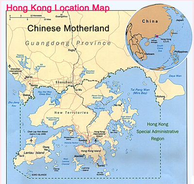 Hong Kong Location Map