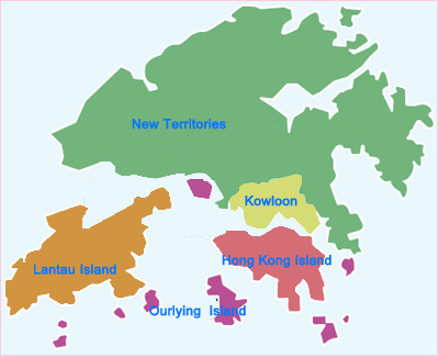 Hong Kong Districts Map