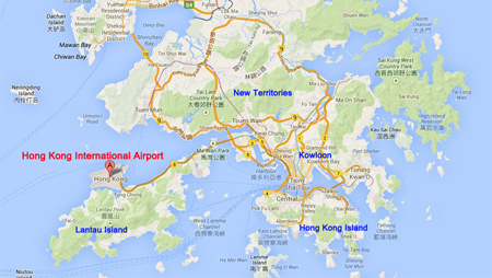 Hong Kong International Airport Location Map