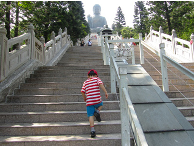 Climb the Stairs to Big Buddha in Lantau Island