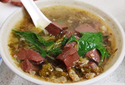 Chicken and Duck Blood Soup