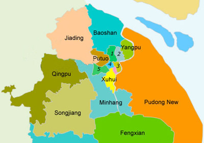 Shanghai District Map