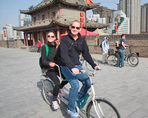 Ride a Bike on the Xian Ancient City Wall
