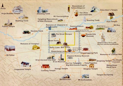 Xian Tourist Map