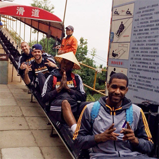 NBA Stars Hike Great Wall