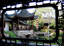 Suzhou garden window view
