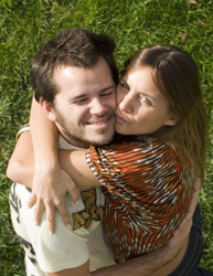 Sweet Smiling  Young Couple 