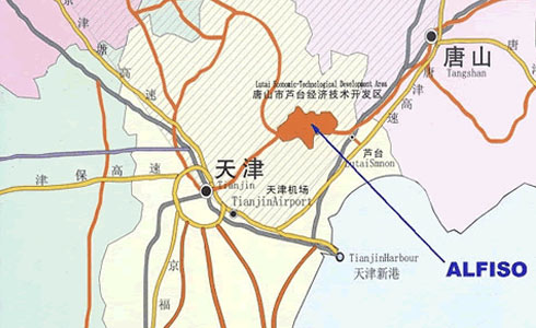 Tianjin Port map
