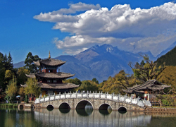 Jade dragon snow mountain in summer