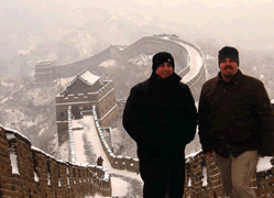 Hiking Great Wall on a Snowy Day