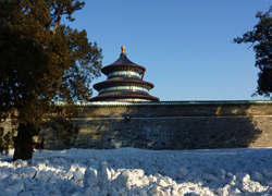 Temple Of Heaven covered in snow